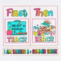First Teach Then Beach I Am Earning A Summer Break Baby Bodysuit