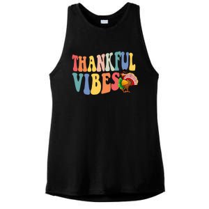 Feeling Thankful Thanksgiving Thankful Vibes Great Gift Ladies PosiCharge Tri-Blend Wicking Tank