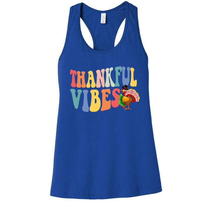 Feeling Thankful Thanksgiving Thankful Vibes Great Gift Women's Racerback Tank