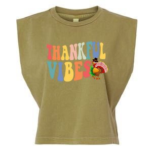 Feeling Thankful Thanksgiving Thankful Vibes Great Gift Garment-Dyed Women's Muscle Tee