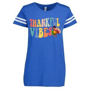 Feeling Thankful Thanksgiving Thankful Vibes Great Gift Enza Ladies Jersey Football T-Shirt