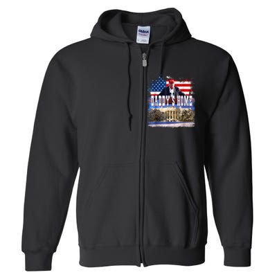 Funny Trump Take America Back Daddys Home Trump 2024 Full Zip Hoodie