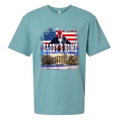 Funny Trump Take America Back Daddys Home Trump 2024 Sueded Cloud Jersey T-Shirt