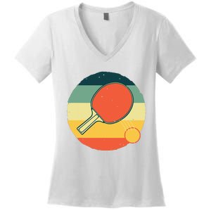 Funny Table Tennis Design For Men Women Ping Pong Players Women's V-Neck T-Shirt