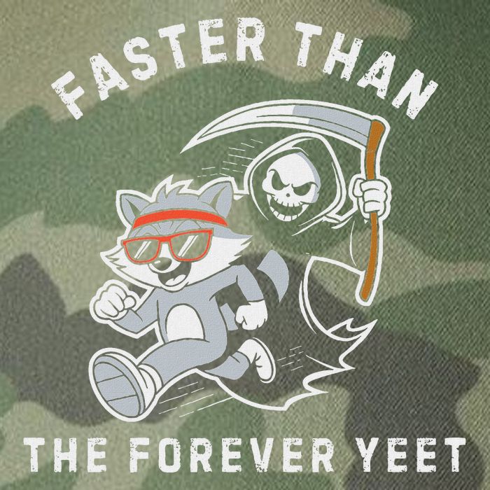 Faster Than The Forever Yeet Run Away Faster Funny Saying Legacy Tie Dye Trucker Hat