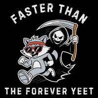 Faster Than The Forever Yeet Run Away Faster Funny Saying 7-Panel Snapback Hat