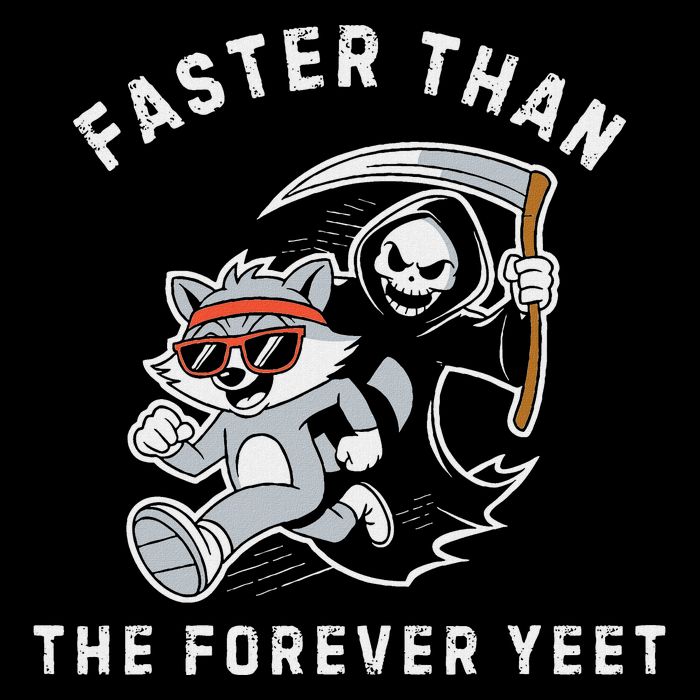 Faster Than The Forever Yeet Run Away Faster Funny Saying 7-Panel Snapback Hat