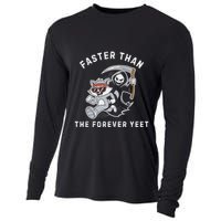 Faster Than The Forever Yeet Run Away Faster Funny Saying Cooling Performance Long Sleeve Crew
