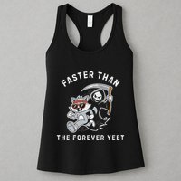 Faster Than The Forever Yeet Run Away Faster Funny Saying Womens Tank Top