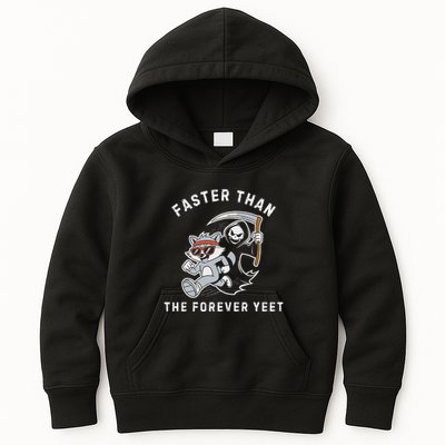 Faster Than The Forever Yeet Run Away Faster Funny Saying Kids Hoodie