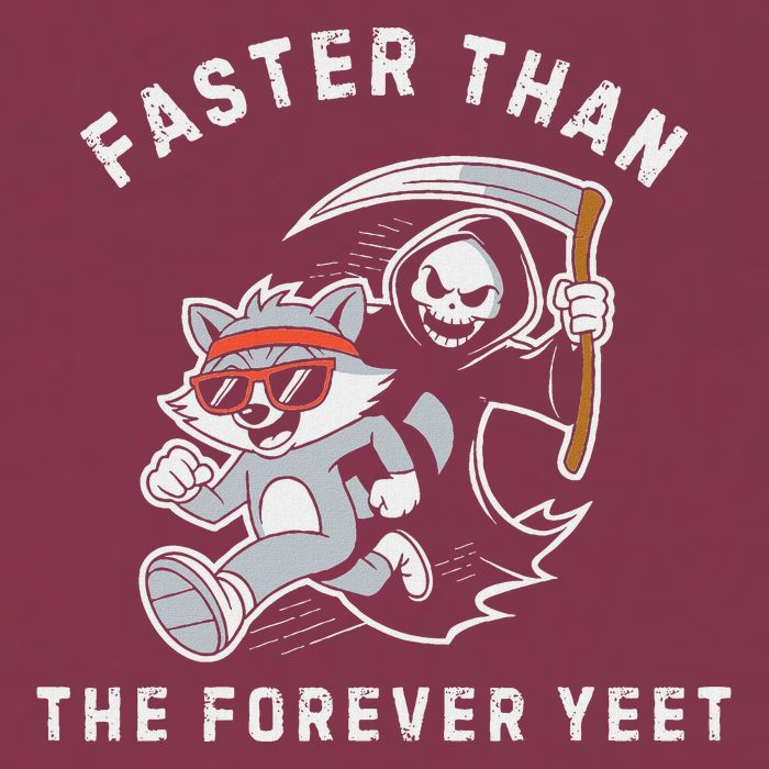 Faster Than The Forever Yeet Run Away Faster Funny Saying 16oz Travel Tumbler
