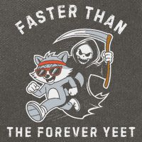 Faster Than The Forever Yeet Run Away Faster Funny Saying Cotton Canvas Backpack