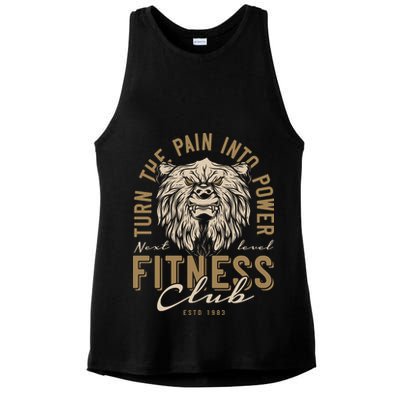 Fitness Turn The Pain Into Power Ladies PosiCharge Tri-Blend Wicking Tank
