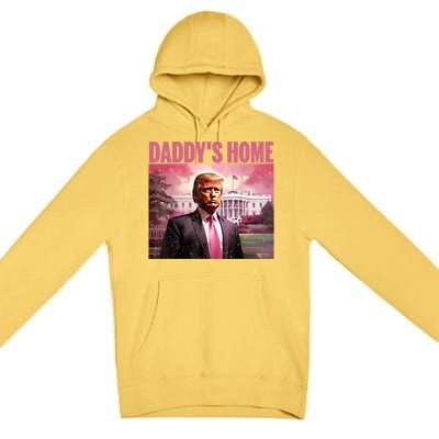 Funny Trump Take America Back DaddyS Home Trump Pink 2024 Premium Pullover Hoodie