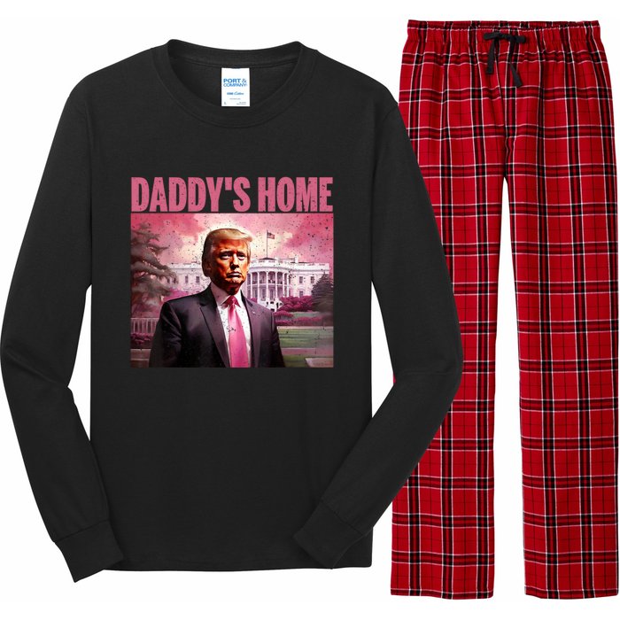 Funny Trump Take America Back DaddyS Home Trump Pink 2024 Long Sleeve Pajama Set