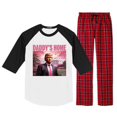 Funny Trump Take America Back DaddyS Home Trump Pink 2024 Raglan Sleeve Pajama Set