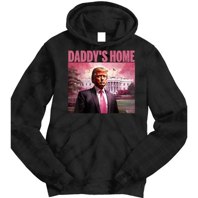 Funny Trump Take America Back DaddyS Home Trump Pink 2024 Tie Dye Hoodie