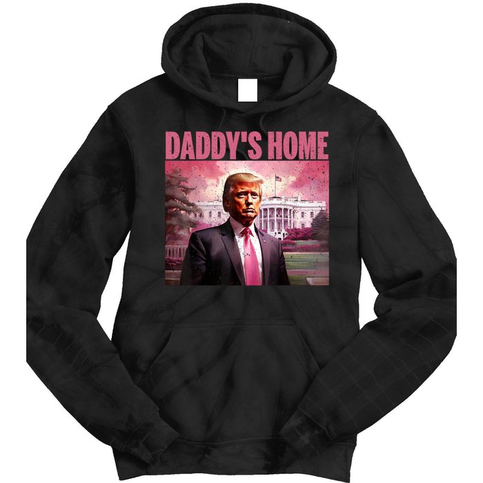 Funny Trump Take America Back DaddyS Home Trump Pink 2024 Tie Dye Hoodie