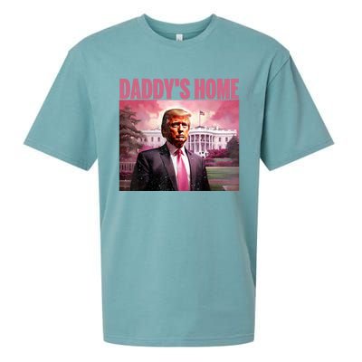 Funny Trump Take America Back DaddyS Home Trump Pink 2024 Sueded Cloud Jersey T-Shirt