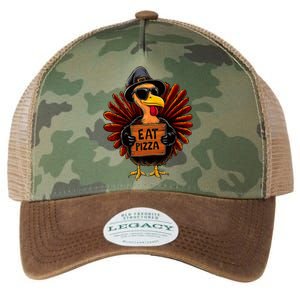 Funny Thanksgiving Turkey Eat Pizza Legacy Tie Dye Trucker Hat