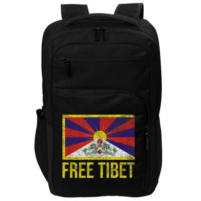 Free Tibet Tibetan Flag Emblem Restore The Dalai Lama Impact Tech Backpack