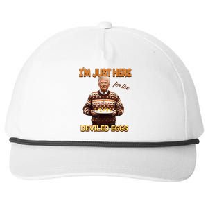 Funny Trump Thanksgiving IM Just Here For The Deviled Eggs Snapback Five-Panel Rope Hat