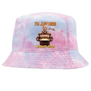 Funny Trump Thanksgiving IM Just Here For The Deviled Eggs Tie-Dyed Bucket Hat