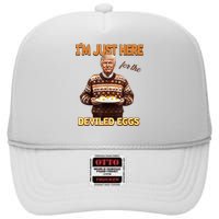 Funny Trump Thanksgiving IM Just Here For The Deviled Eggs High Crown Mesh Back Trucker Hat