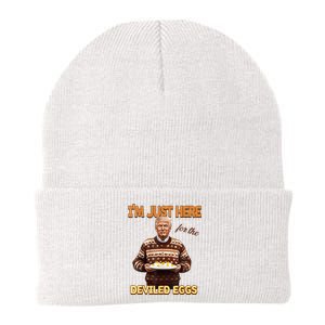 Funny Trump Thanksgiving IM Just Here For The Deviled Eggs Knit Cap Winter Beanie