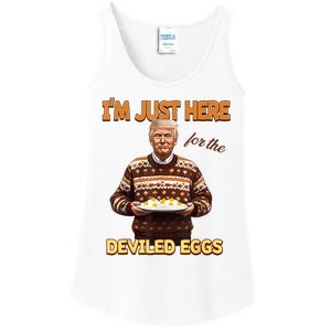 Funny Trump Thanksgiving IM Just Here For The Deviled Eggs Ladies Essential Tank