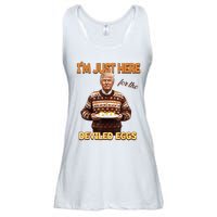 Funny Trump Thanksgiving IM Just Here For The Deviled Eggs Ladies Essential Flowy Tank