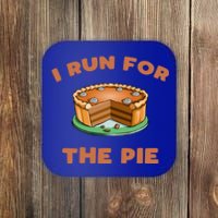 Funny Turkey Trot Run For The Pie Thanksgiving Day Gift Coaster