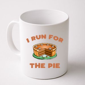 Funny Turkey Trot Run For The Pie Thanksgiving Day Gift Coffee Mug