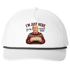 Funny Trump Thanksgiving IM Just Here For The Deviled Eggs Cool Gift Snapback Five-Panel Rope Hat