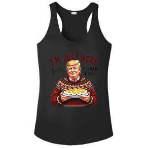 Funny Trump Thanksgiving IM Just Here For The Deviled Eggs Cool Gift Ladies PosiCharge Competitor Racerback Tank