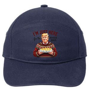 Funny Trump Thanksgiving IM Just Here For The Deviled Eggs Cool Gift 7-Panel Snapback Hat