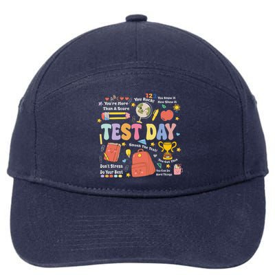 Funny Teacher Test Day Motivational Teacher Starr Testing 7-Panel Snapback Hat