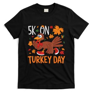 Funny Thanksgiving Turkey Trot 5k Run Fun Turkey Day Jogging T-Shirt