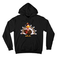 Funny Thanksgiving Turkey Bowling Pin Matching Team Hoodie