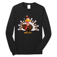 Funny Thanksgiving Turkey Bowling Pin Matching Team Long Sleeve Shirt