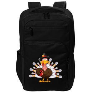 Funny Thanksgiving Turkey Bowling Pin Matching Team Impact Tech Backpack