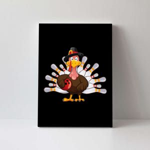 Funny Thanksgiving Turkey Bowling Pin Matching Team Canvas