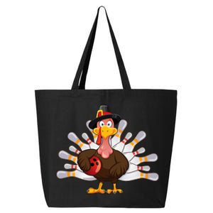 Funny Thanksgiving Turkey Bowling Pin Matching Team 25L Jumbo Tote