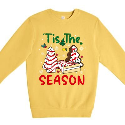 Funny Tis The Season Christmas Tree Cakes Debbie Xmas Gift Premium Crewneck Sweatshirt