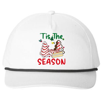 Funny Tis The Season Christmas Tree Cakes Debbie Xmas Gift Snapback Five-Panel Rope Hat