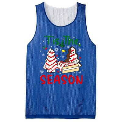 Funny Tis The Season Christmas Tree Cakes Debbie Xmas Gift Mesh Reversible Basketball Jersey Tank