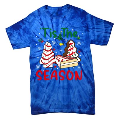 Funny Tis The Season Christmas Tree Cakes Debbie Xmas Gift Tie-Dye T-Shirt