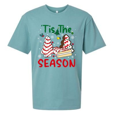 Funny Tis The Season Christmas Tree Cakes Debbie Xmas Gift Sueded Cloud Jersey T-Shirt