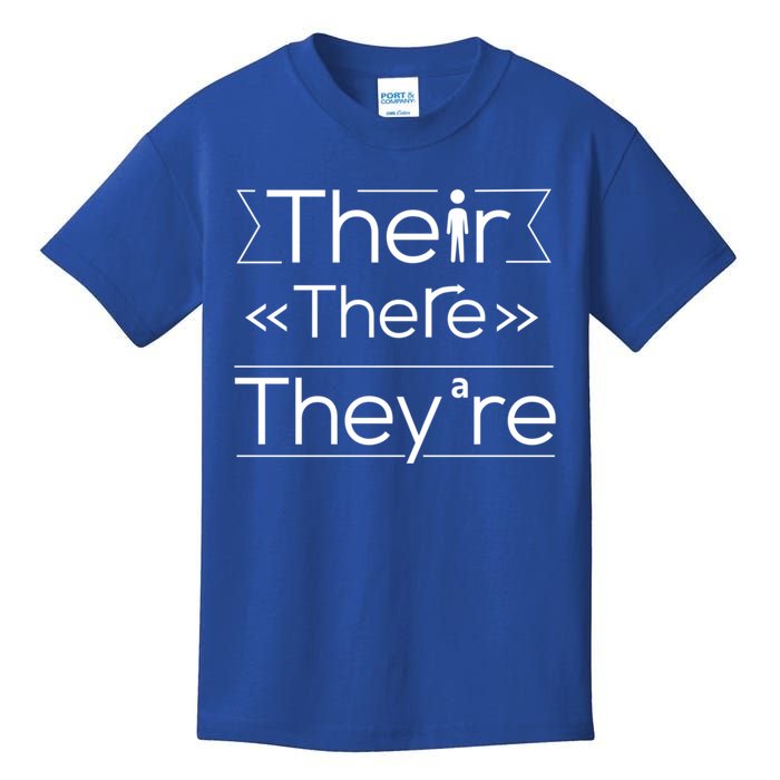 Funny There Their Theyre Learn The Difference Grammar Great Gift Kids T-Shirt