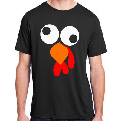 Funny Thanksgiving Turkey Face Adult ChromaSoft Performance T-Shirt